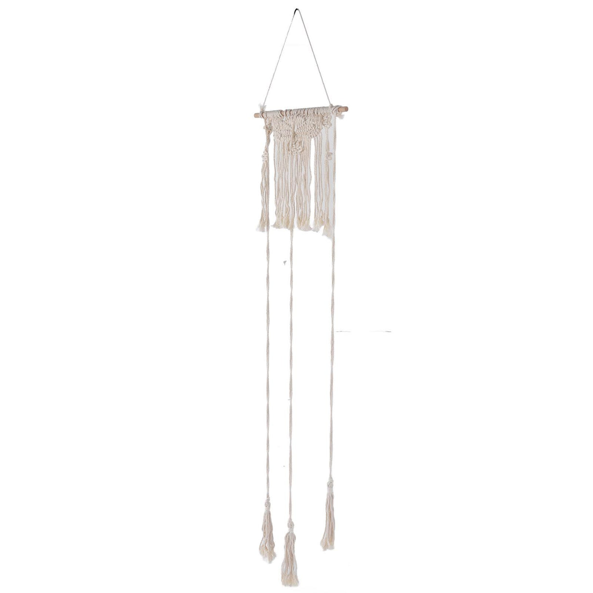 Boho Hat Wall Hanging Rack Cotton Rope Woven Bohemian Caps Holder for Home Office StudioType B