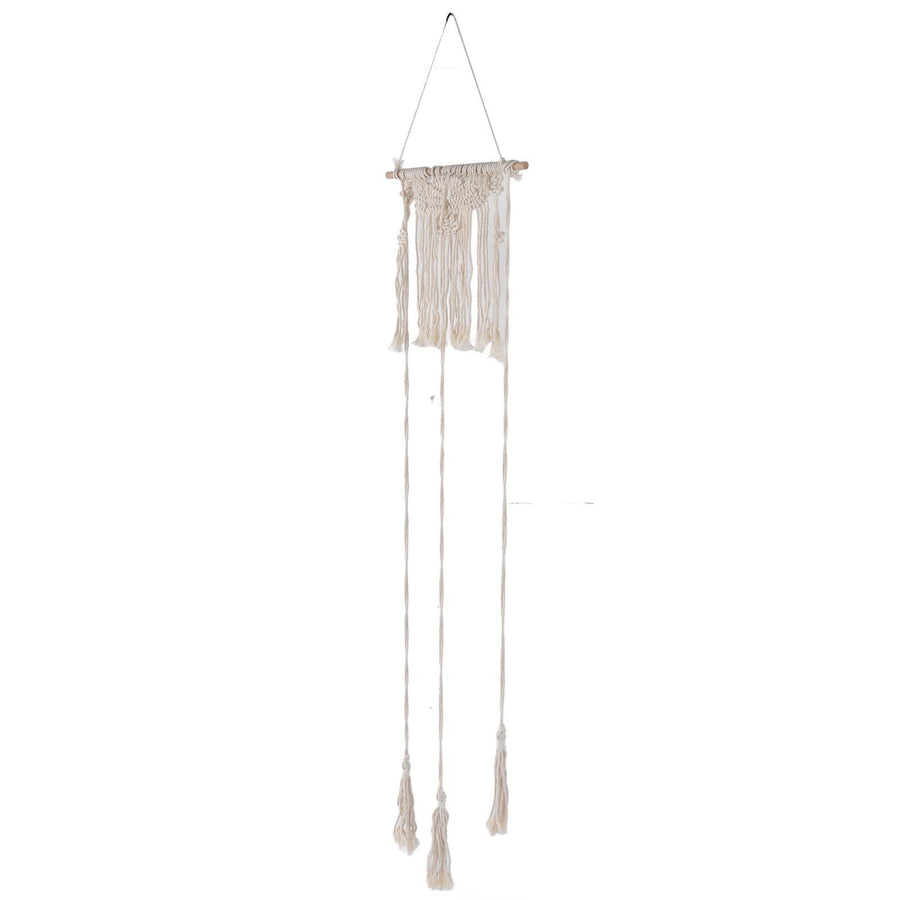 Boho Hat Wall Hanging Rack Cotton Rope Woven Bohemian Caps Holder for Home Office StudioType B