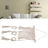 Boho Hat Wall Hanging Rack Cotton Rope Woven Bohemian Caps Holder for Home Office StudioType B