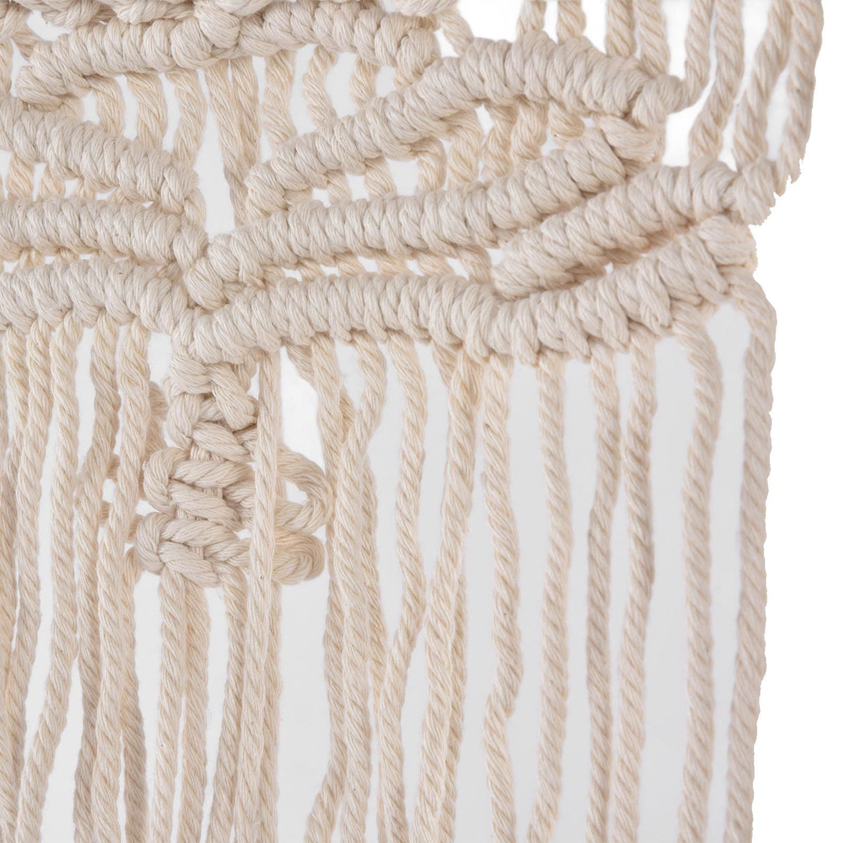 Boho Hat Wall Hanging Rack Cotton Rope Woven Bohemian Caps Holder for Home Office StudioType B
