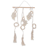 Boho Hat Wall Hanging Rack Cotton Rope Woven Bohemian Caps Holder for Home Office StudioType D