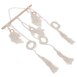 Boho Hat Wall Hanging Rack Cotton Rope Woven Bohemian Caps Holder for Home Office StudioType D - 45-Degree Angle