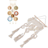 Boho Hat Wall Hanging Rack Cotton Rope Woven Bohemian Caps Holder for Home Office StudioType D
