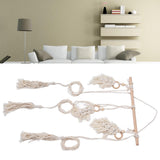 Boho Hat Wall Hanging Rack Cotton Rope Woven Bohemian Caps Holder for Home Office StudioType D