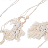 Boho Hat Wall Hanging Rack Cotton Rope Woven Bohemian Caps Holder for Home Office StudioType D - Extra Image