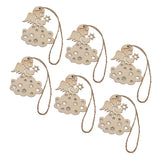 40pcs Christmas Tree Ornaments Wooden Hallow Cute Christmas Hangings with Lanyards for Christmas Tree Decoration Gift