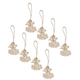 40pcs Christmas Tree Ornaments Wooden Hallow Cute Christmas Hangings with Lanyards for Christmas Tree Decoration Gift
