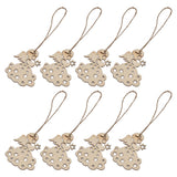 40pcs Christmas Tree Ornaments Wooden Hallow Cute Christmas Hangings with Lanyards for Christmas Tree Decoration Gift