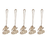 40pcs Christmas Tree Ornaments Wooden Hallow Cute Christmas Hangings with Lanyards for Christmas Tree Decoration Gift