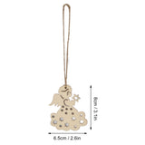 40pcs Christmas Tree Ornaments Wooden Hallow Cute Christmas Hangings with Lanyards for Christmas Tree Decoration Gift - Extra Image