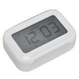 Mini Digital Alarm Clock with LCD Screen Snooze Function 12H 24H Formats for Bedroom Travel Office White