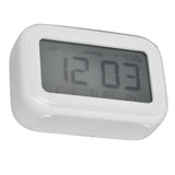 Mini Digital Alarm Clock with LCD Screen Snooze Function 12H 24H Formats for Bedroom Travel Office White