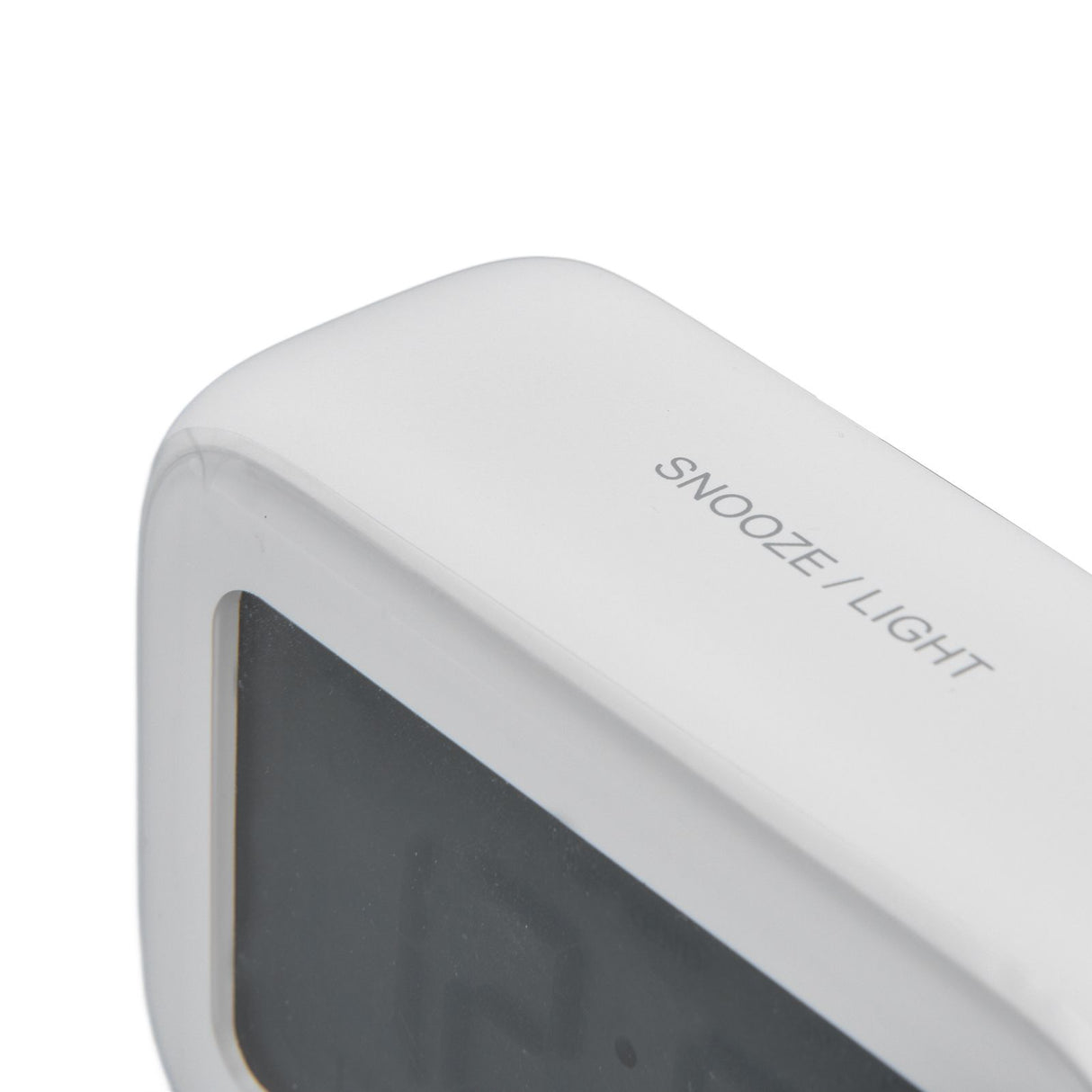 Mini Digital Alarm Clock with LCD Screen Snooze Function 12H 24H Formats for Bedroom Travel Office White