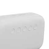 Mini Digital Alarm Clock with LCD Screen Snooze Function 12H 24H Formats for Bedroom Travel Office White