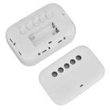 Mini Digital Alarm Clock with LCD Screen Snooze Function 12H 24H Formats for Bedroom Travel Office White - Extra Image