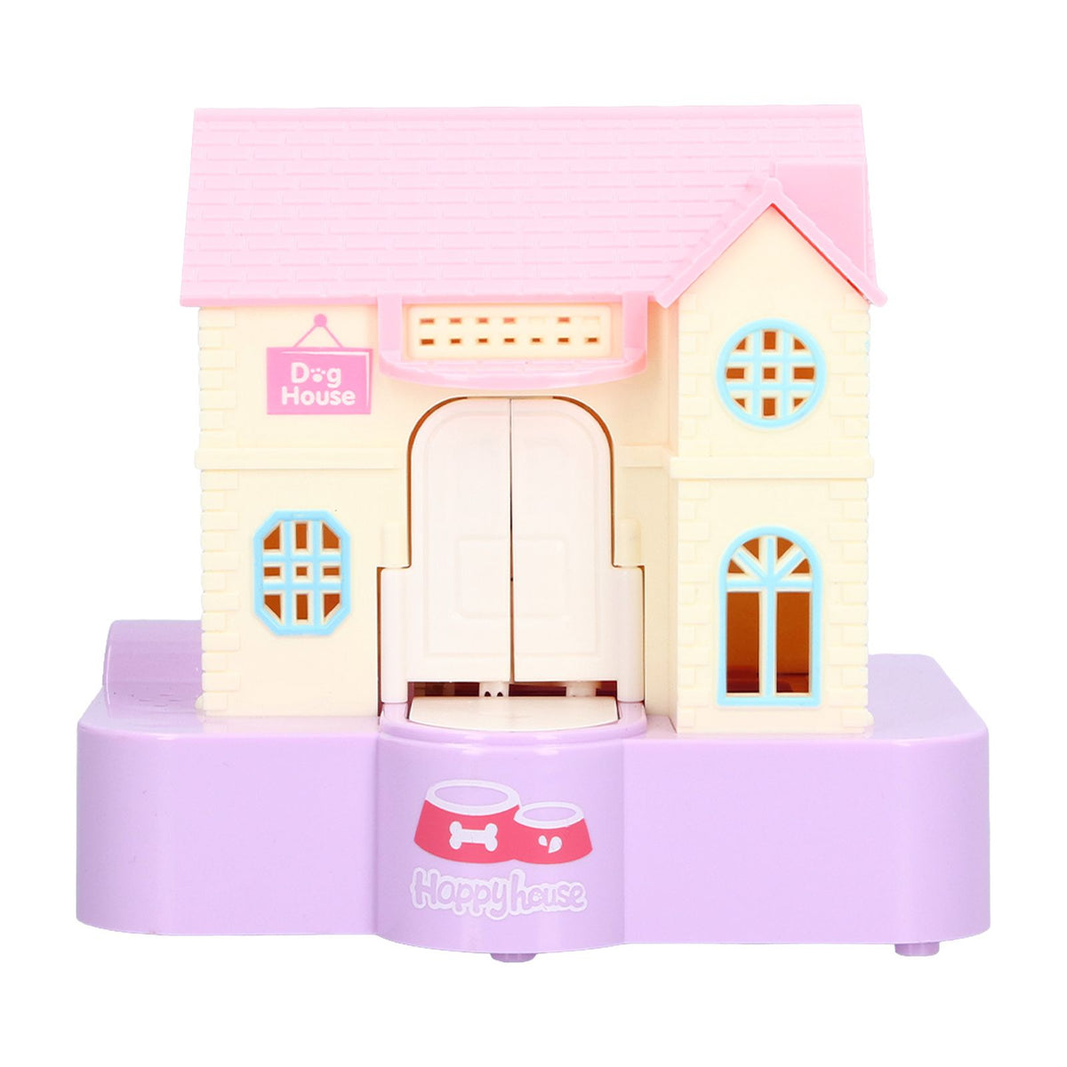 Doghouse Money Saving Box Automatic Coin Swallowing with Light Music Effects Toy Gift for KidsPurple Fortune Dog