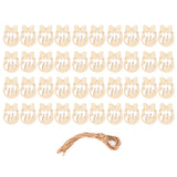 40Pcs Wooden Christmas Tree Decor Hanging Ornaments Set Hollow Wood Tree Pendant for Festival Party Celebration