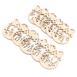 40Pcs Wooden Christmas Tree Decor Hanging Ornaments Set Hollow Wood Tree Pendant for Festival Party Celebration - Rear View