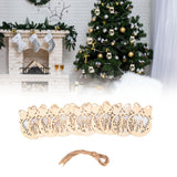 40Pcs Wooden Christmas Tree Decor Hanging Ornaments Set Hollow Wood Tree Pendant for Festival Party Celebration
