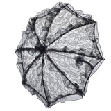 Elegant Lace Bride Umbrella Wedding Party Photography Decor Prop Lace Parasol Decoration - Top-Down View