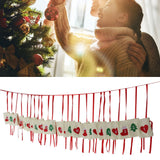 Christmas Advent Calendar Bags Hanging 24 Days Countdown Calendar Pocket for Party Celebration Decoration - Extra Image