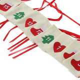 Christmas Advent Calendar Bags Hanging 24 Days Countdown Calendar Pocket for Party Celebration Decoration