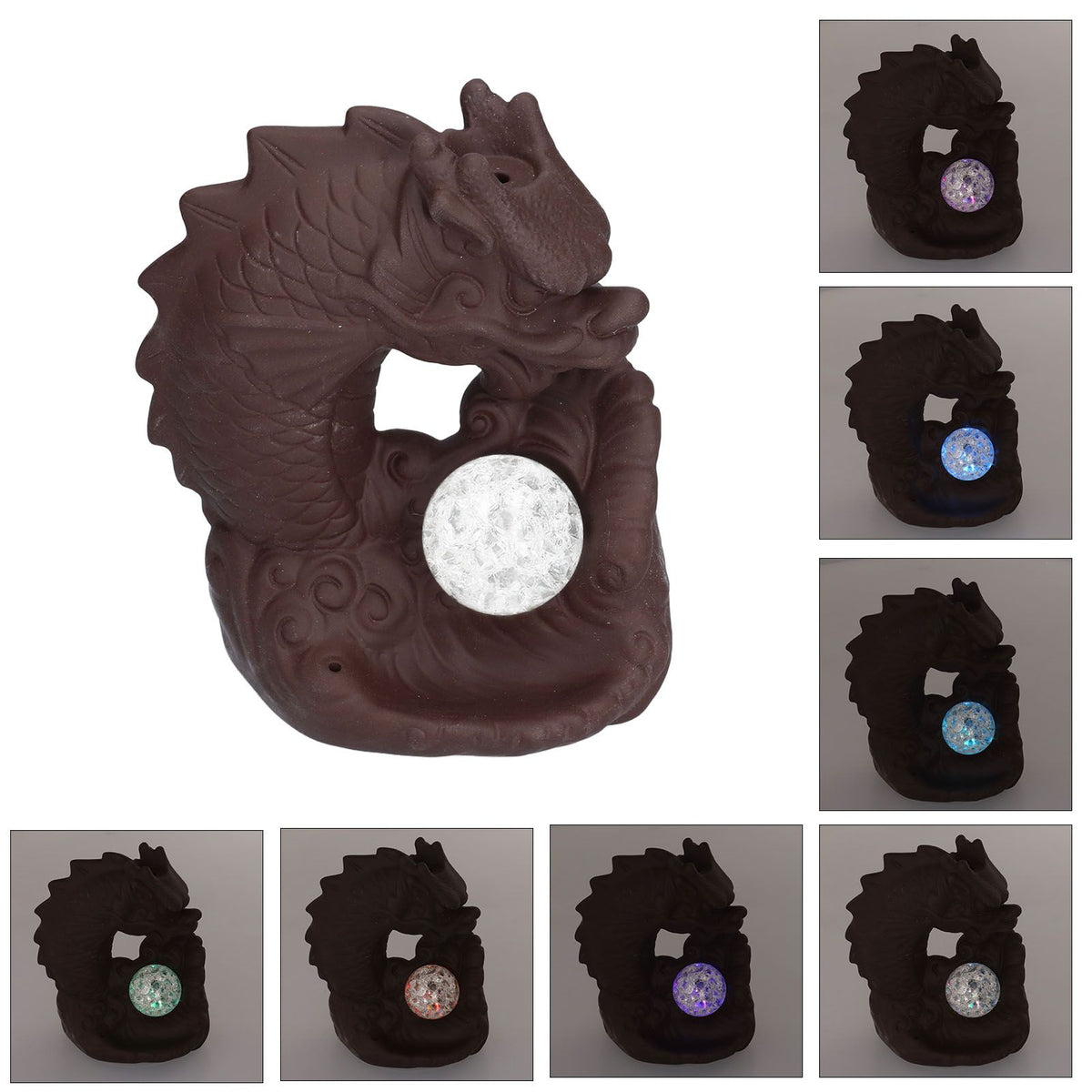 Smoke Waterfall Backflow Incense Burner Ceramic Incense Holder Dragon Aroma Burner Home Decoration Ornament