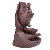 Ceramic Incense Burner Waterfall Backflow Incense Holder Ornament for Home Bedroom Office Sauna SPA