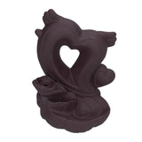 Backflow Incense Burner Smoke Waterfall Aroma Burner Ceramic Incense Holder Ornament for Home Office Decoration - Close-Up Angle