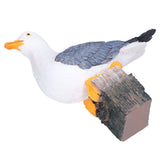 Seagull Figurine Decorations Cute Appearance Vivid Lifelike Exquisite Workmanship Nautical Decor for Home Decor Gifts - Rear View