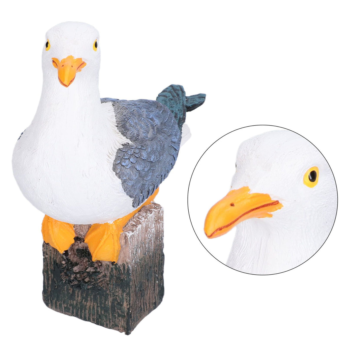 Seagull Figurine Decorations Cute Appearance Vivid Lifelike Exquisite Workmanship Nautical Decor for Home Decor Gifts