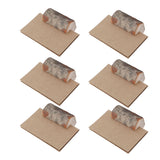 10pcs Wood Memo Holder Circular Decorative Desktop Wooden Photo Stand with Kraft Paper Cards for Weddings Home