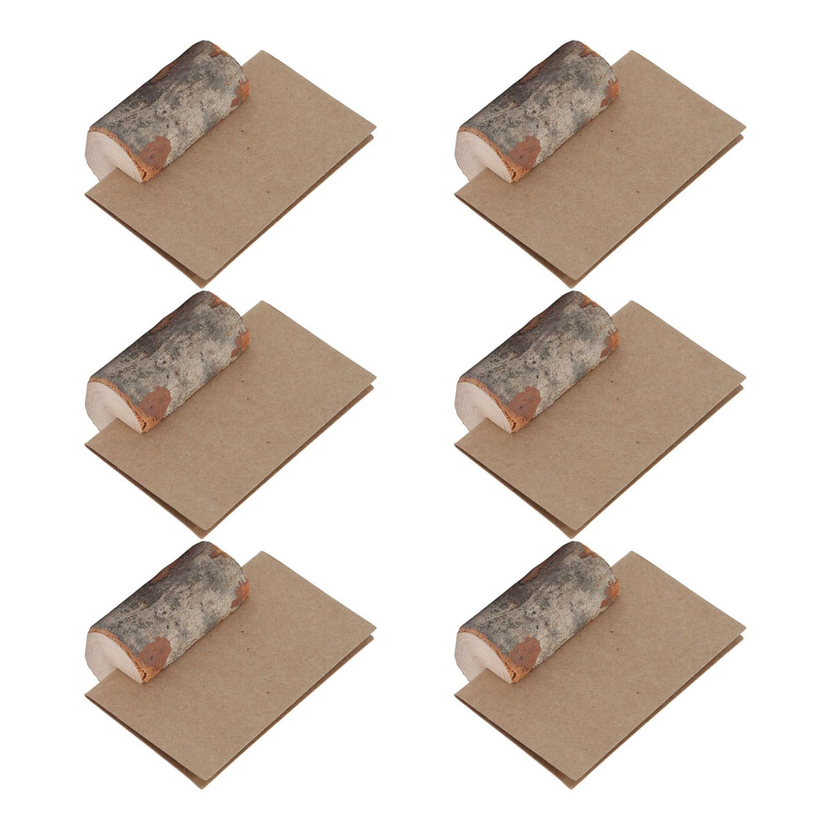 10pcs Wood Memo Holder Circular Decorative Desktop Wooden Photo Stand with Kraft Paper Cards for Weddings Home