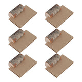 10pcs Wood Memo Holder Circular Decorative Desktop Wooden Photo Stand with Kraft Paper Cards for Weddings Home
