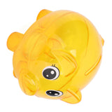 Transparent Plastic Money Saving Box Break Resistance Pig Shaped Piggy Bank for ChildrenL - Front View