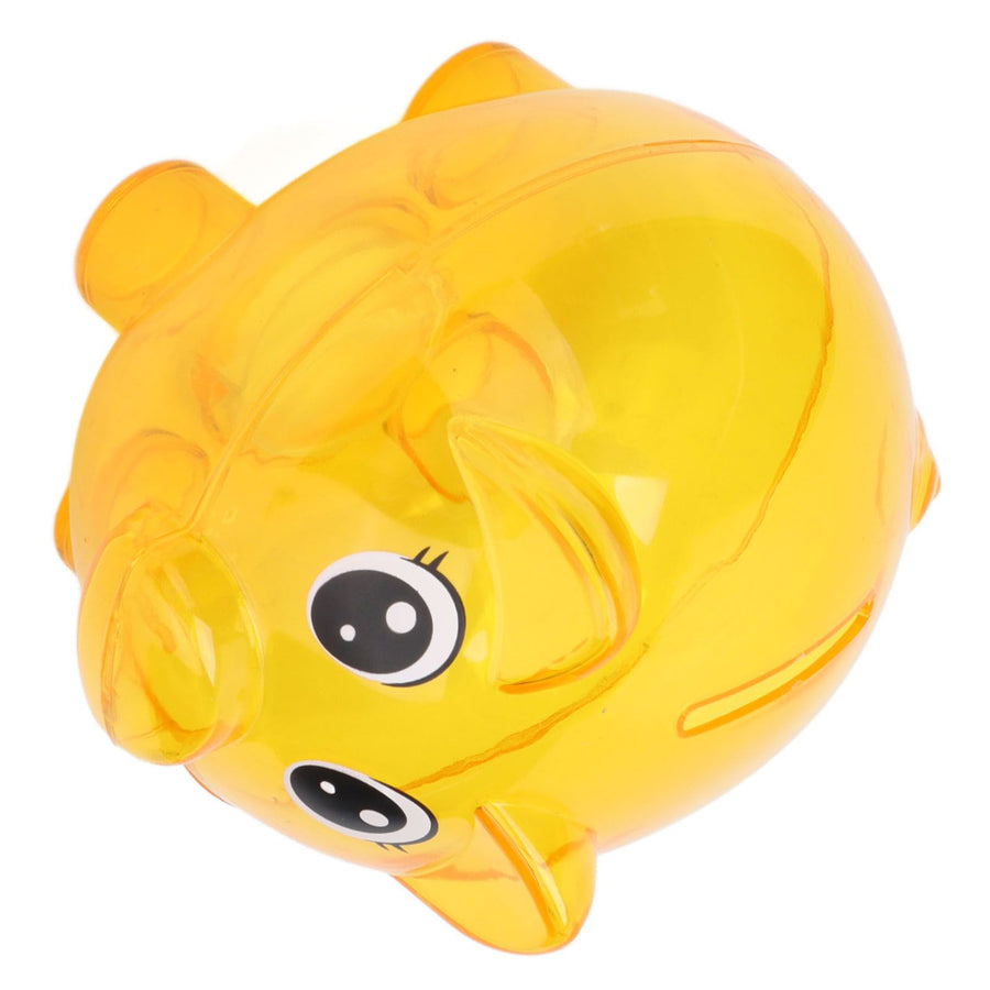 Transparent Plastic Money Saving Box Break Resistance Pig Shaped Piggy Bank for ChildrenL