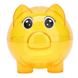 Transparent Plastic Money Saving Box Break Resistance Pig Shaped Piggy Bank for ChildrenL
