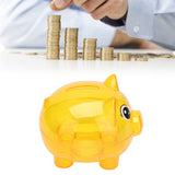 Transparent Plastic Money Saving Box Break Resistance Pig Shaped Piggy Bank for ChildrenL