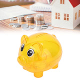 Transparent Plastic Money Saving Box Break Resistance Pig Shaped Piggy Bank for ChildrenL - Extra Image