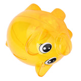 Transparent Plastic Money Saving Box Break Resistance Pig Shaped Piggy Bank for ChildrenS - Side View