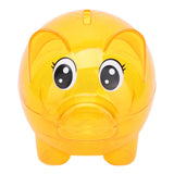 Transparent Plastic Money Saving Box Break Resistance Pig Shaped Piggy Bank for ChildrenS