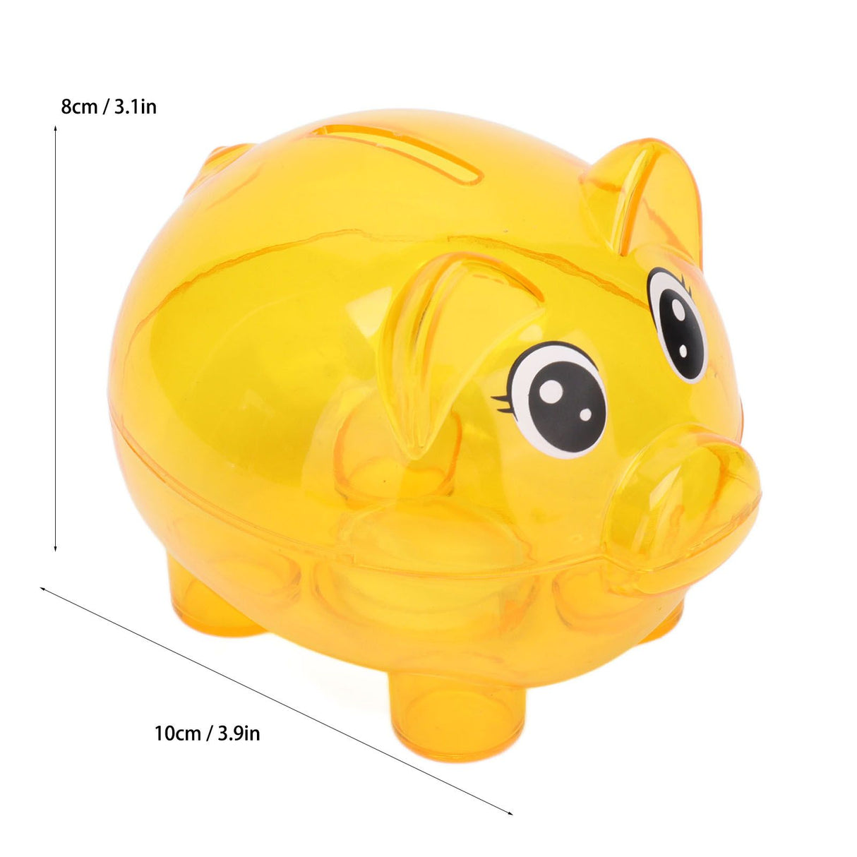 Transparent Plastic Money Saving Box Break Resistance Pig Shaped Piggy Bank for ChildrenS