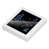 5in Wall Shower Clock Digital Timer Alarm Temperature Humidity Display Waterproof for Home BathroomWhite
