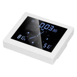 5in Wall Shower Clock Digital Timer Alarm Temperature Humidity Display Waterproof for Home BathroomWhite - Top-Down View