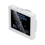 5in Wall Shower Clock Digital Timer Alarm Temperature Humidity Display Waterproof for Home BathroomWhite - 45-Degree Angle
