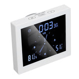 5in Wall Shower Clock Digital Timer Alarm Temperature Humidity Display Waterproof for Home BathroomWhite