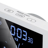 5in Wall Shower Clock Digital Timer Alarm Temperature Humidity Display Waterproof for Home BathroomWhite - Extra Image