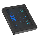 5in Wall Shower Clock Digital Timer Alarm Temperature Humidity Display Waterproof for Home BathroomBlack