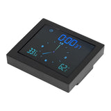 5in Wall Shower Clock Digital Timer Alarm Temperature Humidity Display Waterproof for Home BathroomBlack