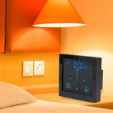 5in Wall Shower Clock Digital Timer Alarm Temperature Humidity Display Waterproof for Home BathroomBlack